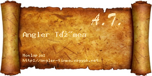 Angler Tímea névjegykártya